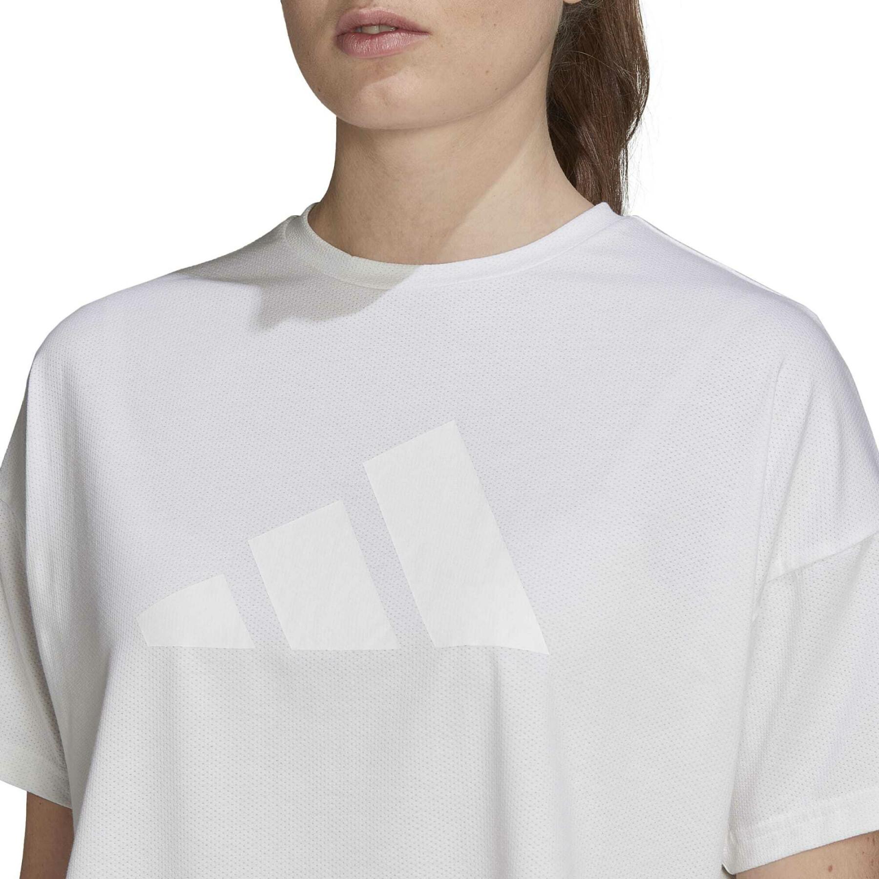 T-shirt avec logo à 3 barres femme adidas Train icons