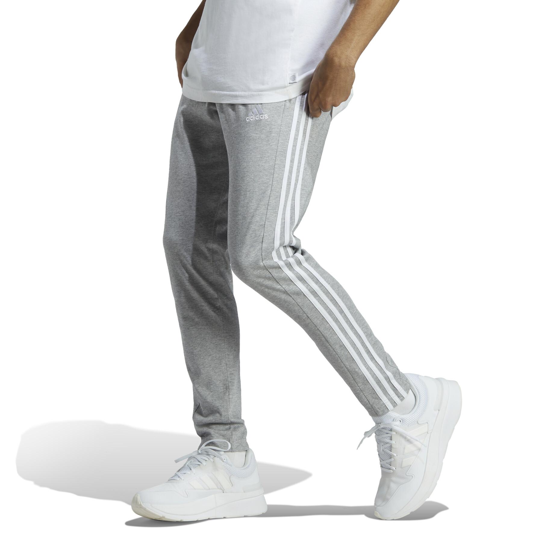 Jogging fuselé ourlet ouvert jersey simple adidas Essentials 3-Stripes