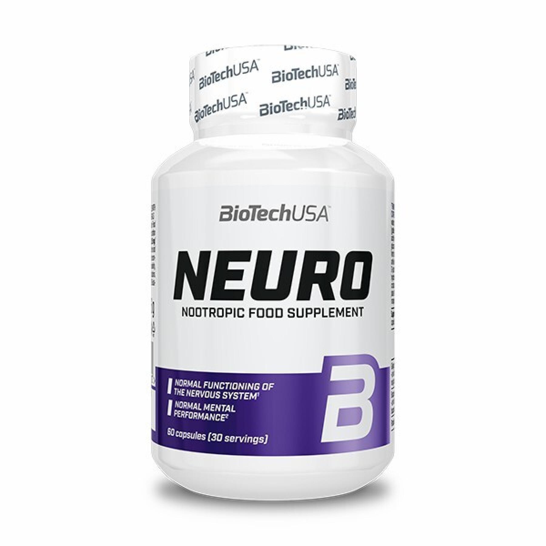 Pot de compléments alimentaire 60 gélules Biotech USA Neuro