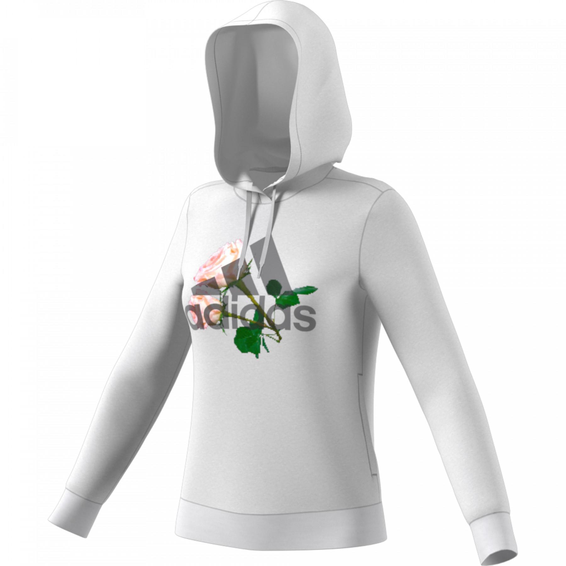 Sweatshirt à capuche femme adidas wip floral bos