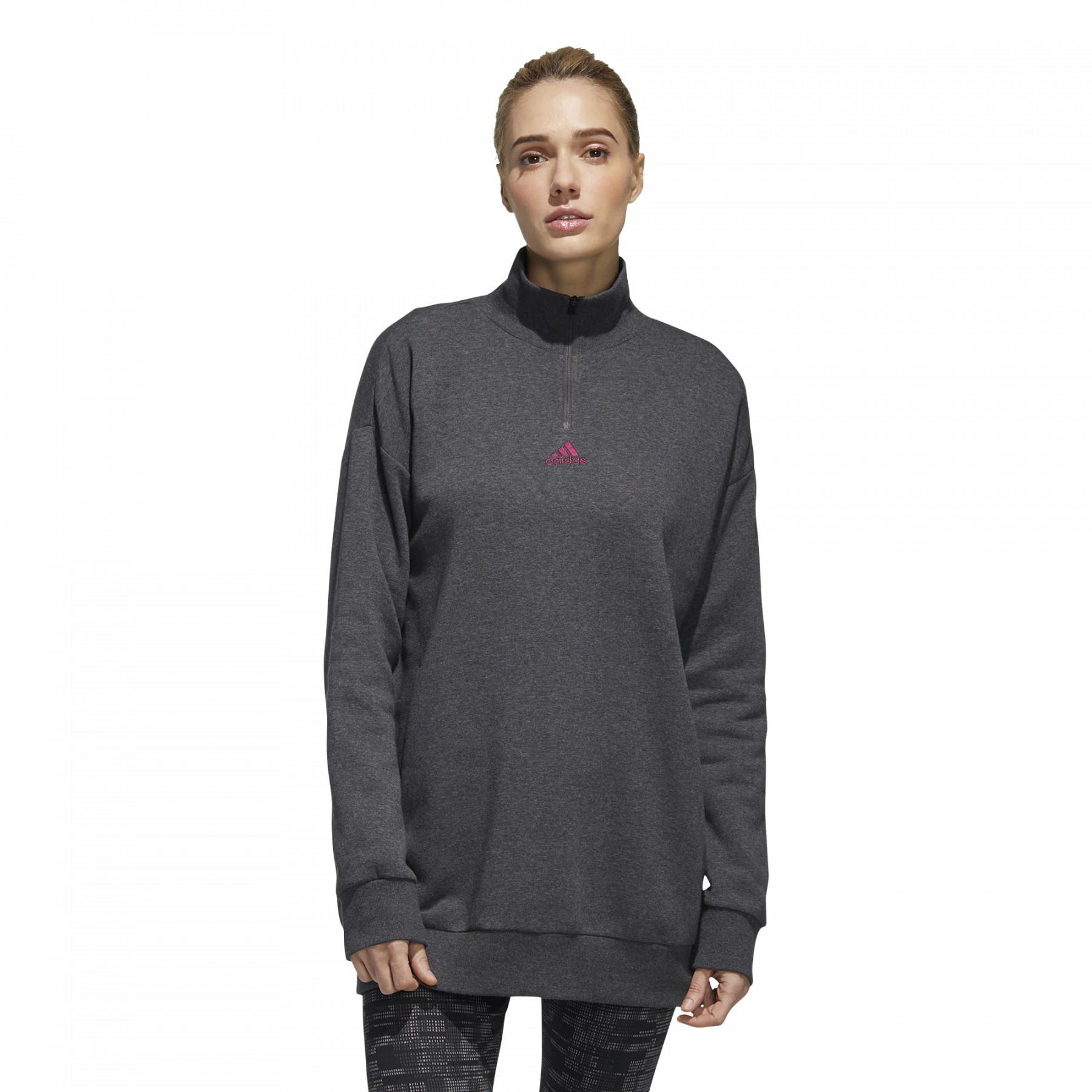Sweatshirt demi-zippé femme adidas Essentials Comfort Elongated