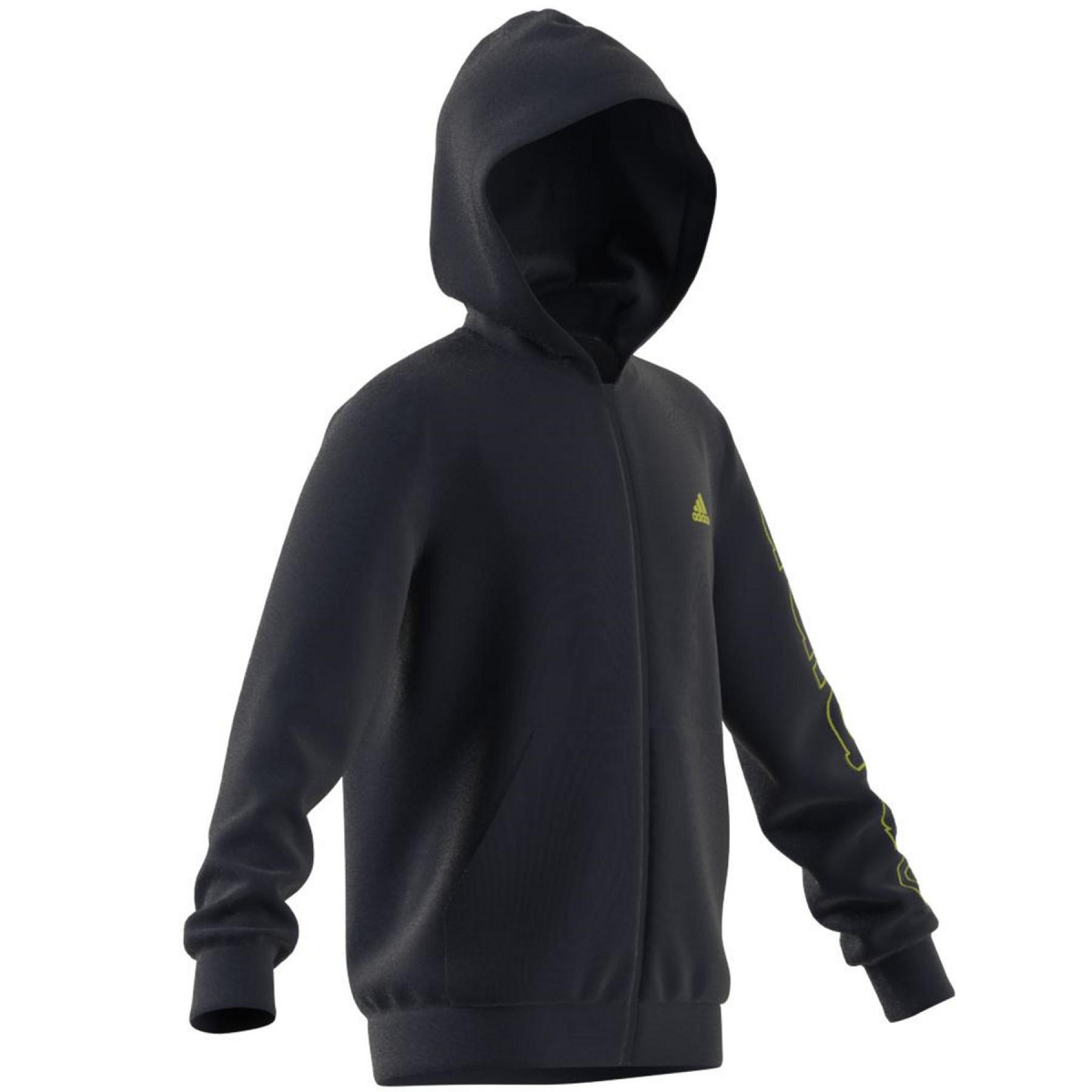 Sweatshirt zippé à capuche enfant adidas Essentials Logo
