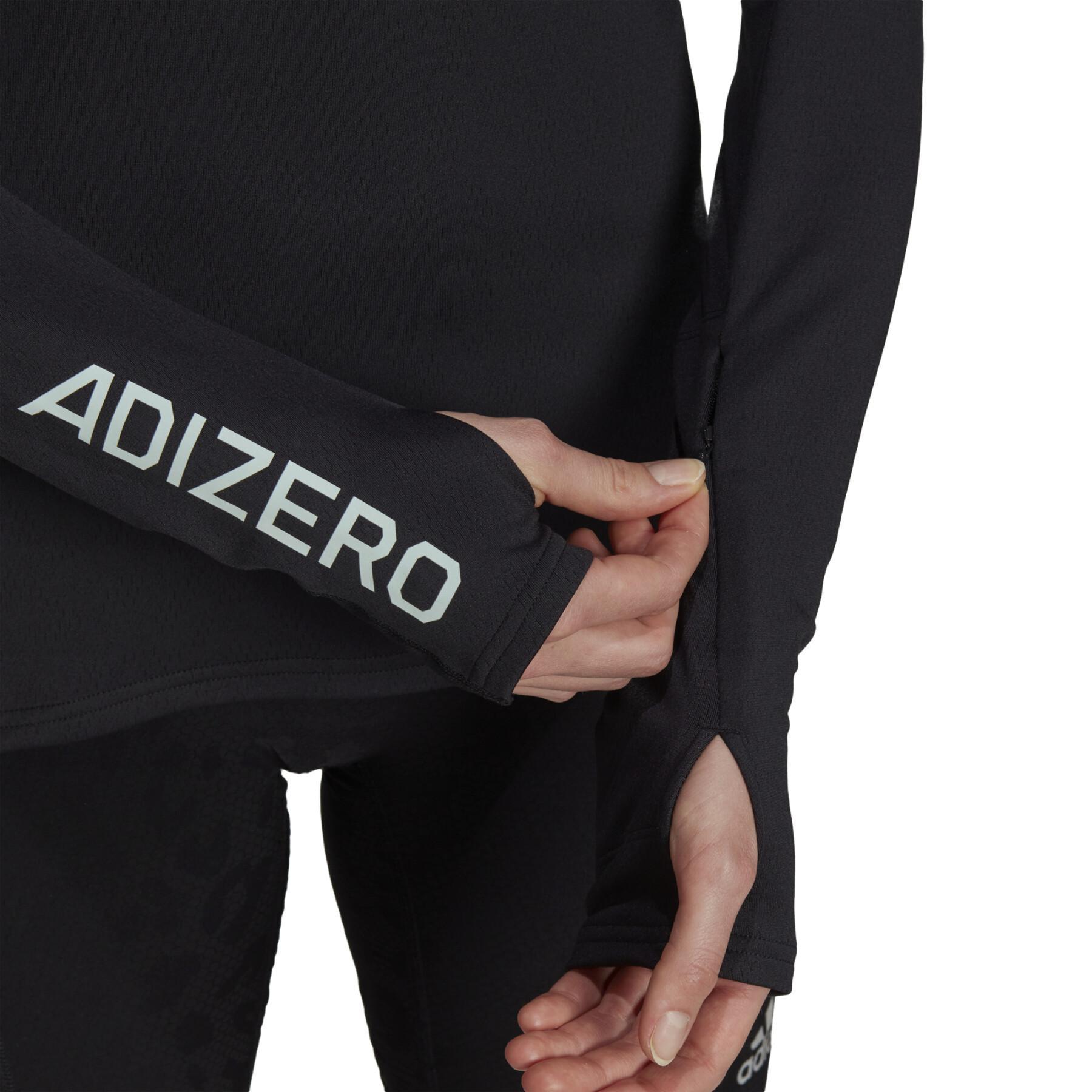 Sweatshirt femme adidas Adizero 1/2 Zip