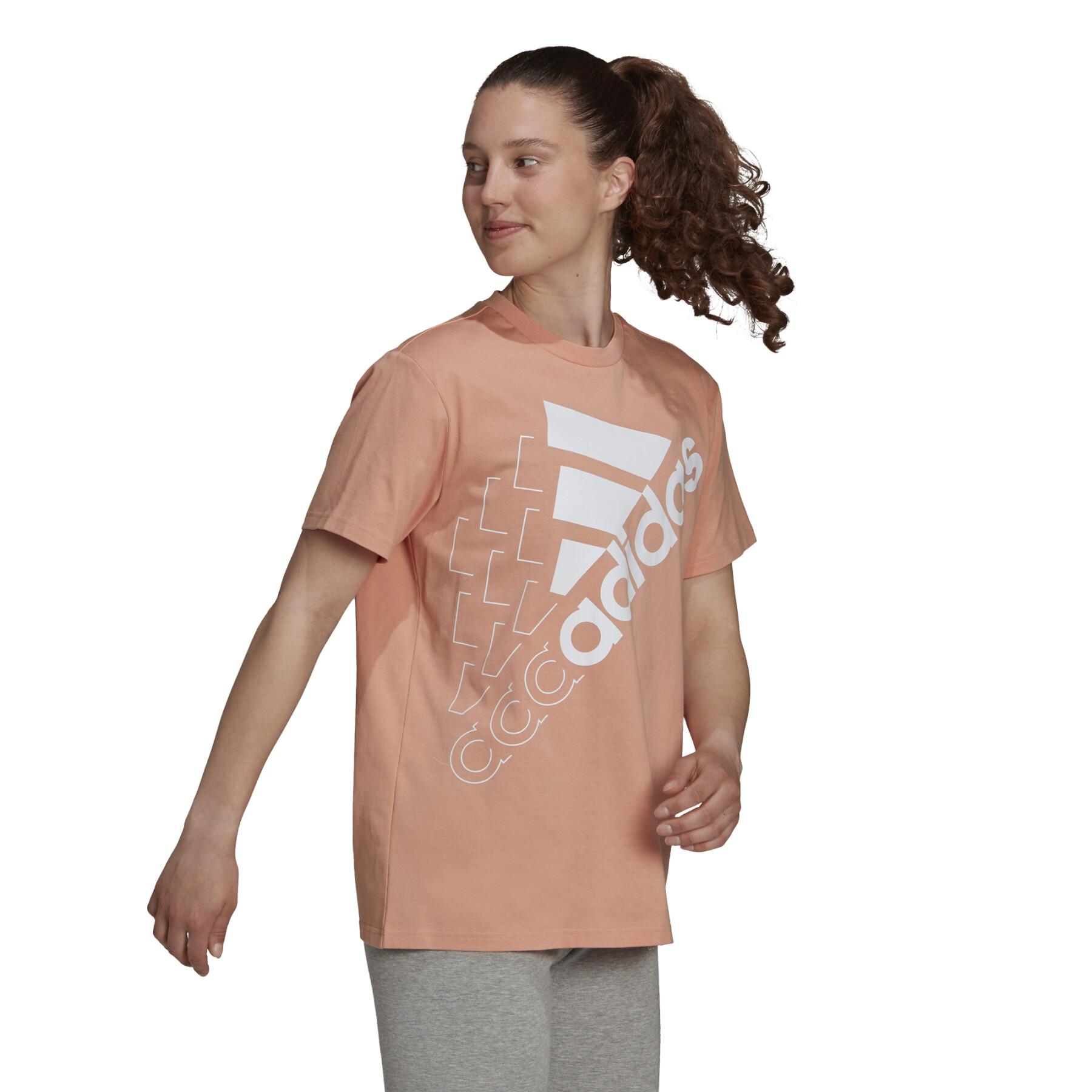 T-shirt femme adidas Brand Love Slanted Logo Boyfriend