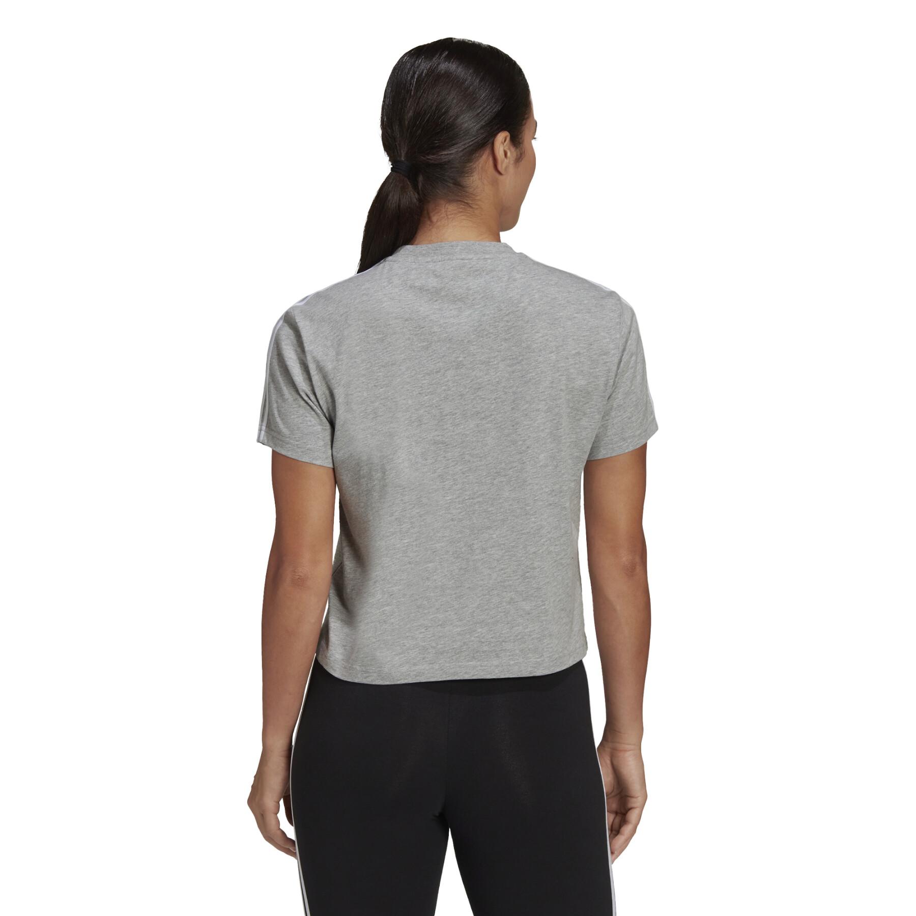 T-shirt femme adidas Essentials Loose 3-Stripes Cropped