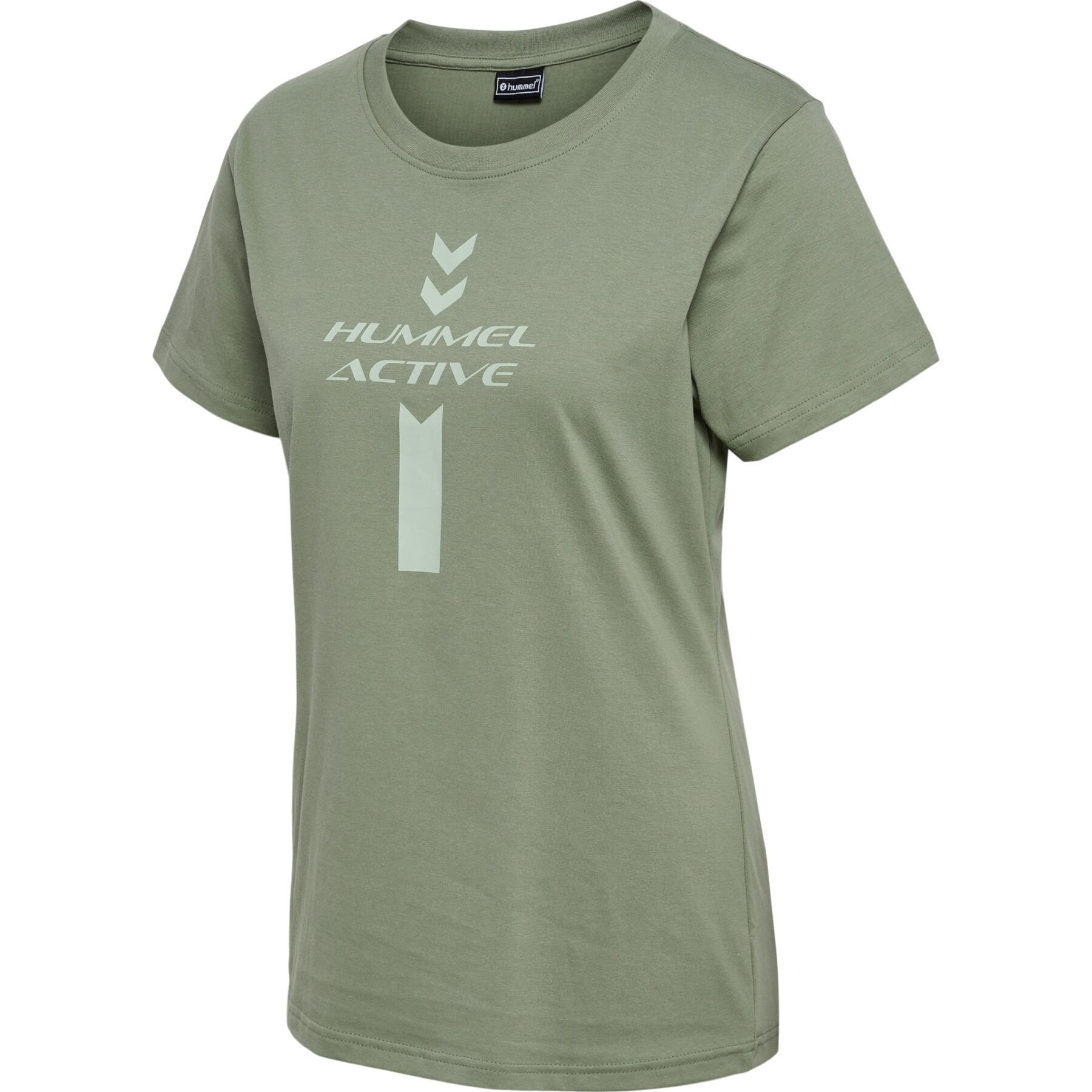 T-shirt coton graphique femme Hummel Active