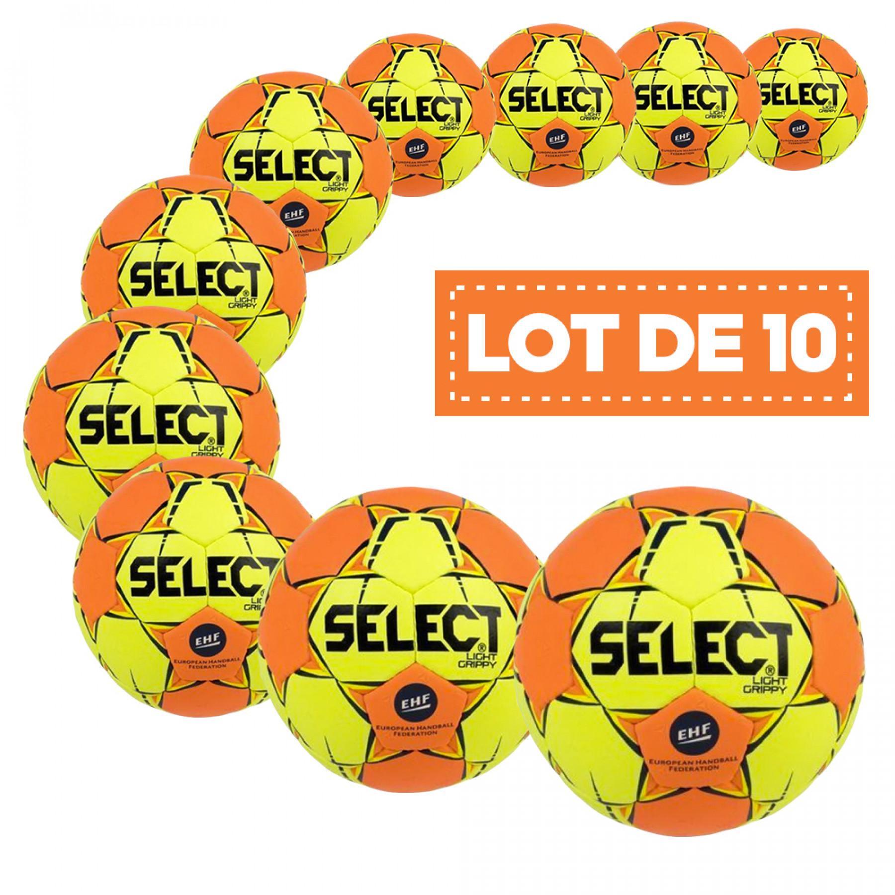 Lot de 10 ballons Select Light Grippy jaune/orange