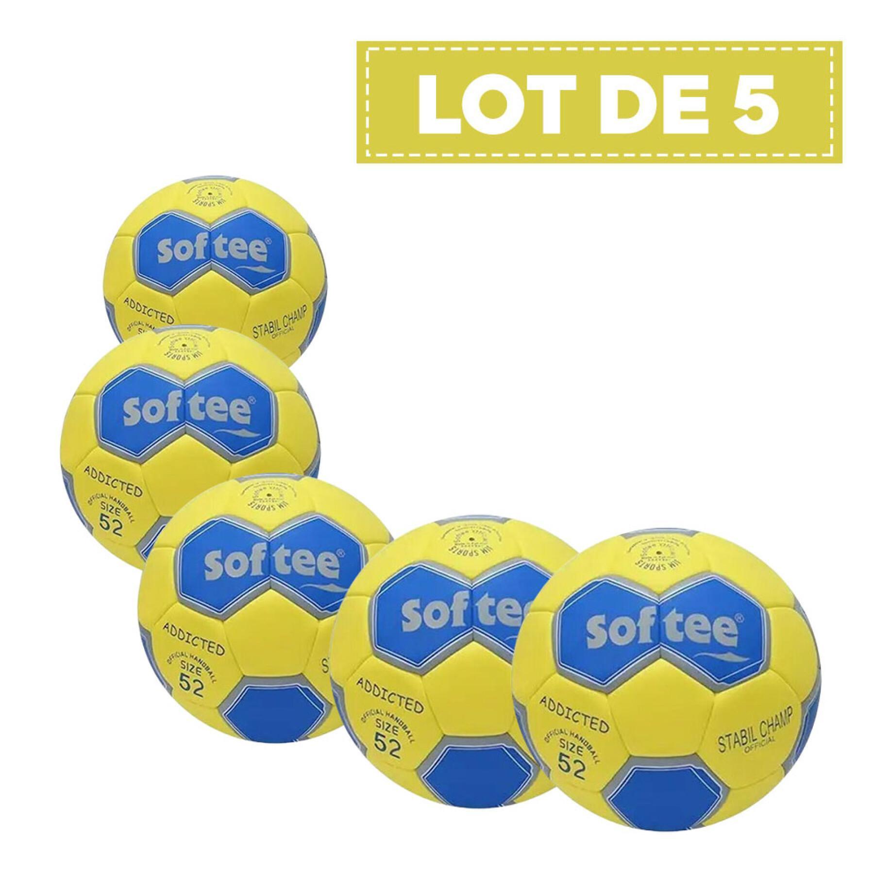 Lot de 5 Ballons Softee Addicted [Taille  1]