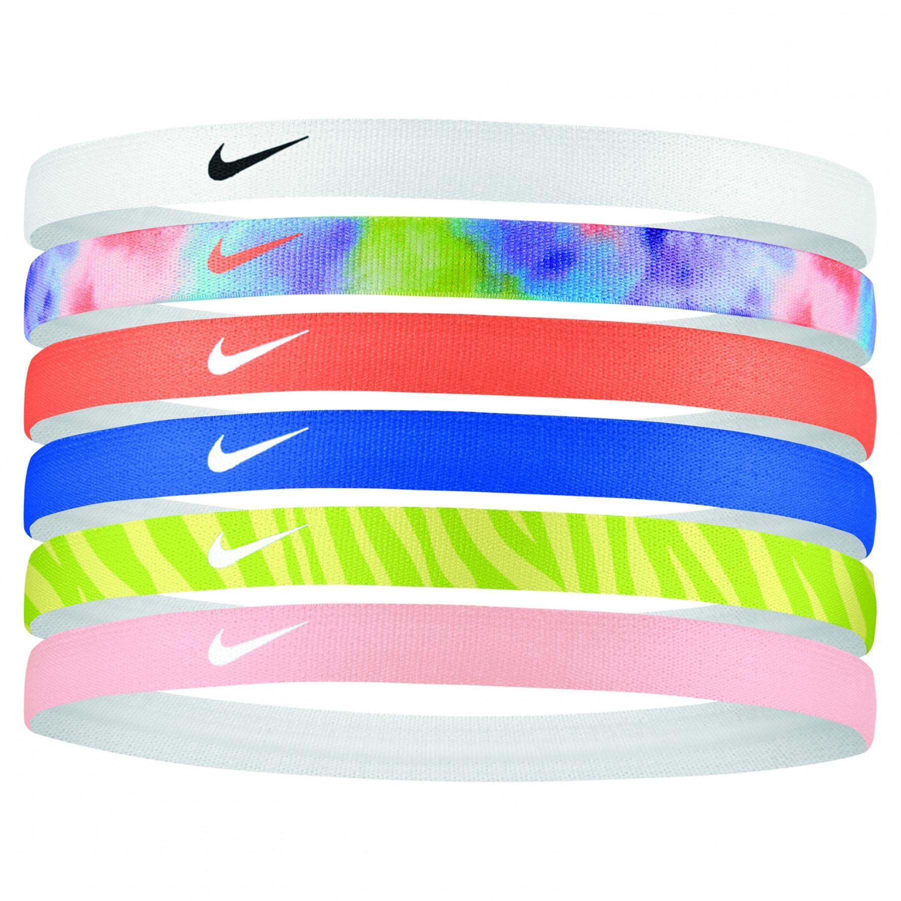 Резинка найк. Nike Headbands 6-Pack. Nike Printed Headbands. Nike Elastic Hairbands. Nike Tipped Headband 6pk - Multicolor.