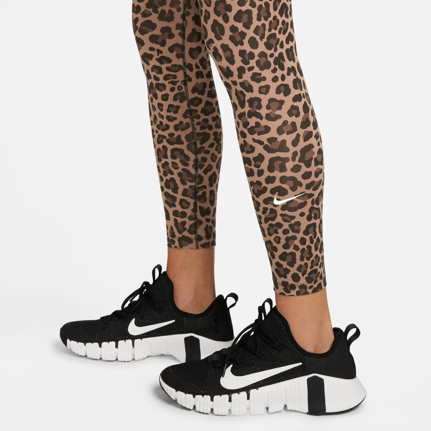 Legging femme Nike One Dri-Fit HR Leopard - Baselayers - Vêtements - Textile