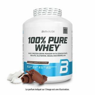Pot de protéines 100 % pur lactosérum Biotech USA - Noix de coco-chocolat - 2,27kg (x2)