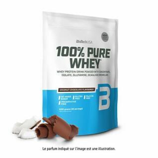 Lot de 10 sacs de protéines 100 % pur lactosérum Biotech USA - Noix de coco-chocolat - 1kg