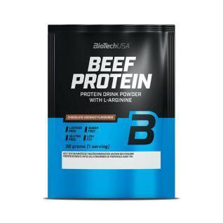 Lot de 50 pots de protéines de bœuf Biotech USA - Fraise - 30g