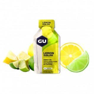 Lot de 24 Gels Gu Energy citron intense sans caféine