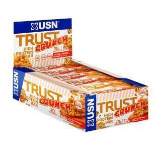 Lot de 12 barres Trust Crunch USN Caramel salé et cacahuète 60g