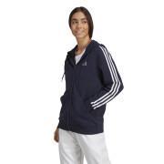 Sweatshirt régulier full zip à capuche molleton femme adidas Essentials 3-Stripes
