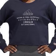 Sweatshirt femme adidas Global citizen Cropped