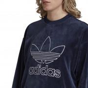 Sweatshirt femme adidas Originals Velour Trefoil APP